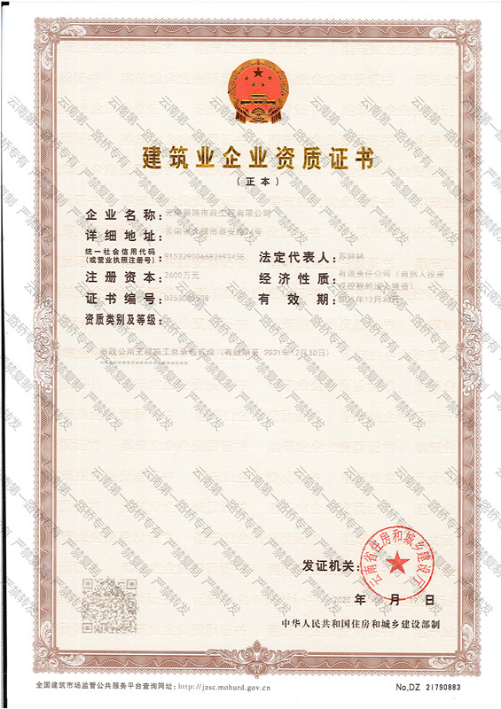 云南晨路市政工程有限公司简介(图2)